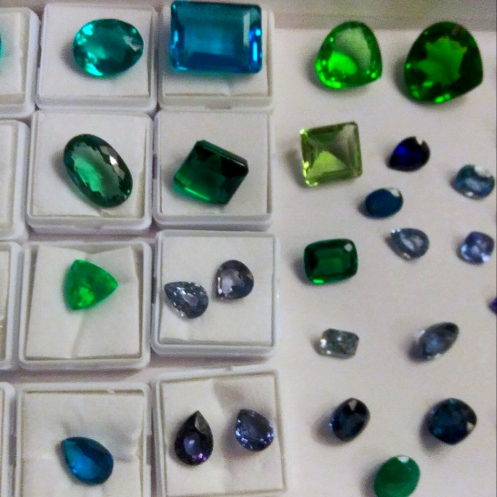 Tourmaline, emerald, tanzanite, sapphire